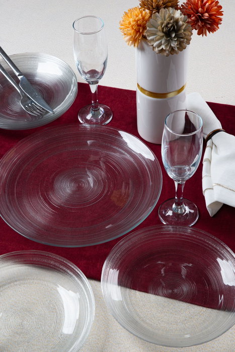 Hermia Set de Servir Pasteles Ares 7 de Vidrio Transparente Hermia Set de Servir Pasteles Ares 7 de Vidrio Transparente